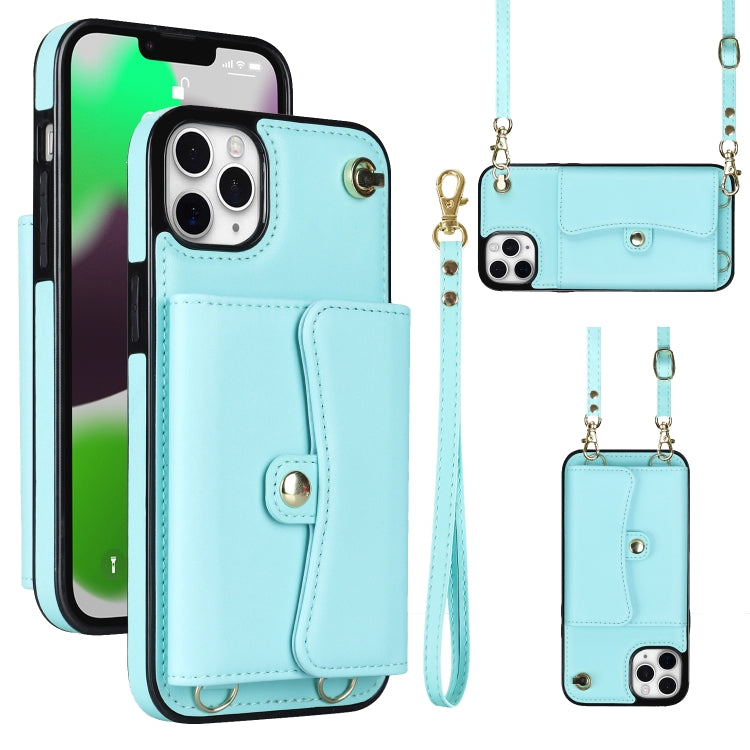 For iPhone 11 Pro RFID Card Slot Phone Case with Long Lanyard