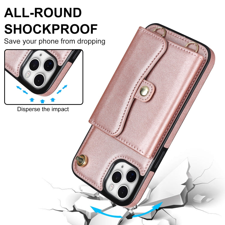 For iPhone 11 Pro RFID Card Slot Phone Case with Long Lanyard