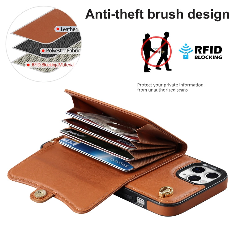 For iPhone 11 Pro RFID Card Slot Phone Case with Long Lanyard