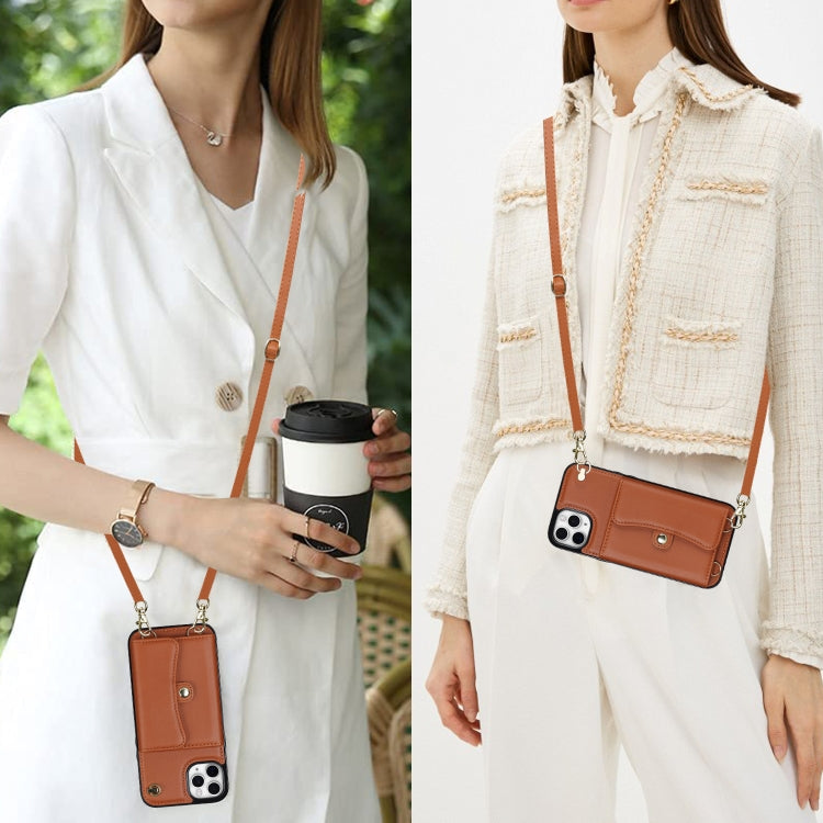 For iPhone 11 Pro RFID Card Slot Phone Case with Long Lanyard