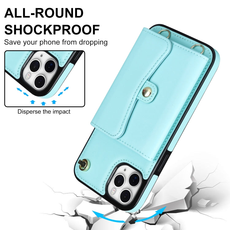 For iPhone 11 Pro Max RFID Card Slot Phone Case with Long Lanyard