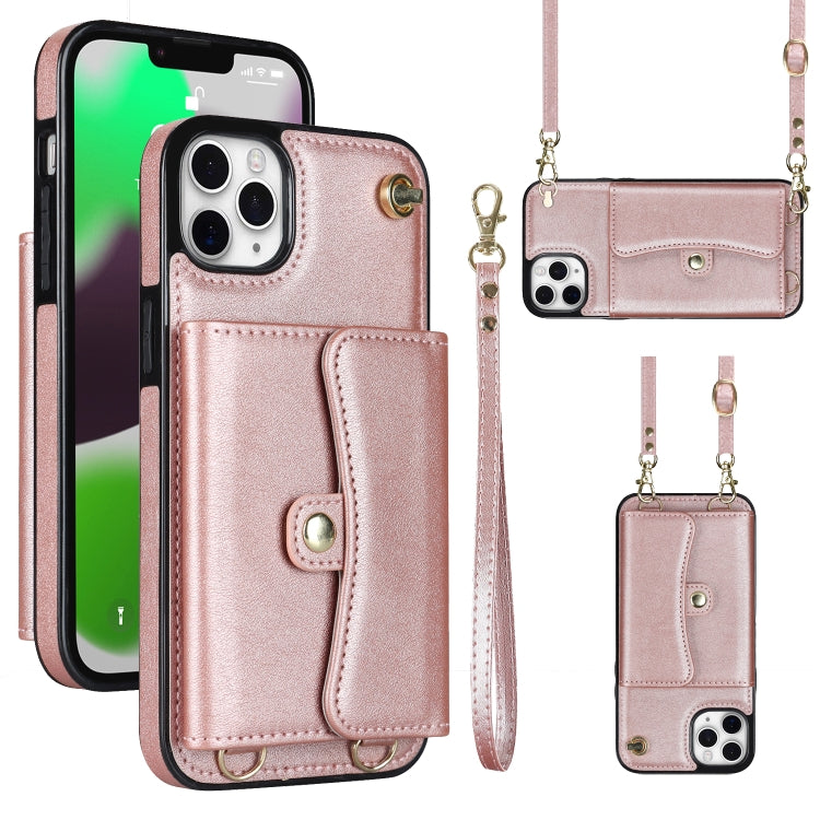 For iPhone 11 Pro Max RFID Card Slot Phone Case with Long Lanyard