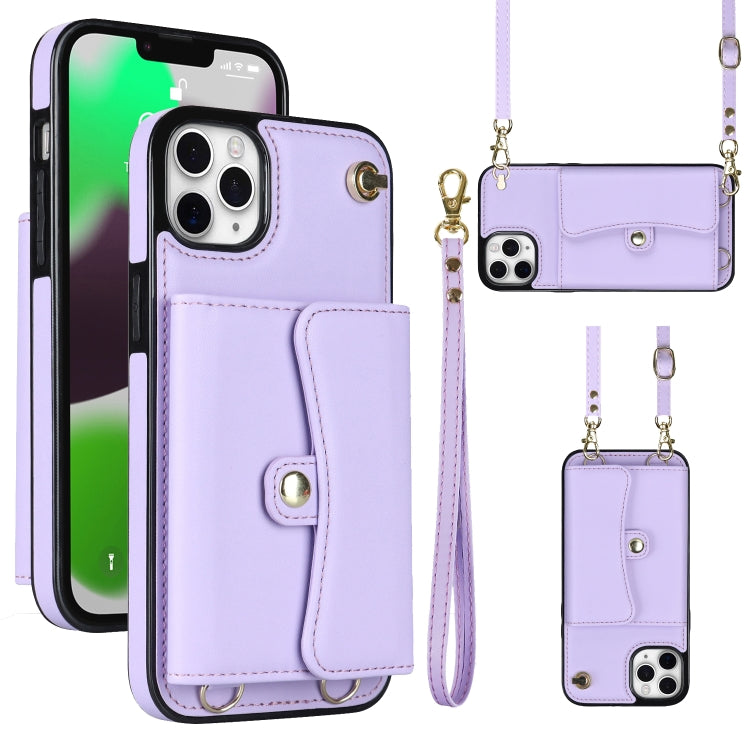 For iPhone 11 Pro Max RFID Card Slot Phone Case with Long Lanyard