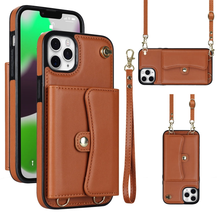 For iPhone 11 Pro Max RFID Card Slot Phone Case with Long Lanyard