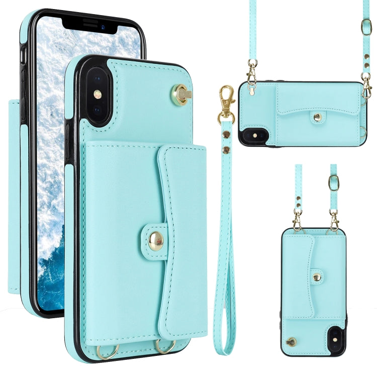 For iPhone X / XS RFID Card Slot Phone Case with Long Lanyard