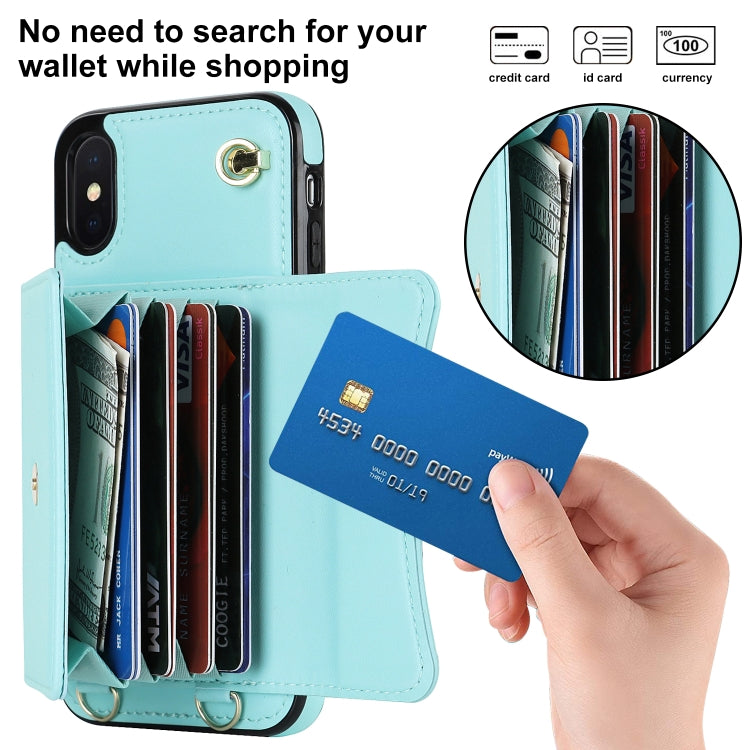 For iPhone XS Max RFID Card Slot Phone Case with Long Lanyard