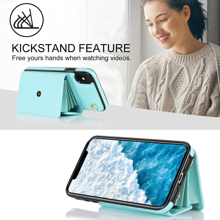 For iPhone XS Max RFID Card Slot Phone Case with Long Lanyard