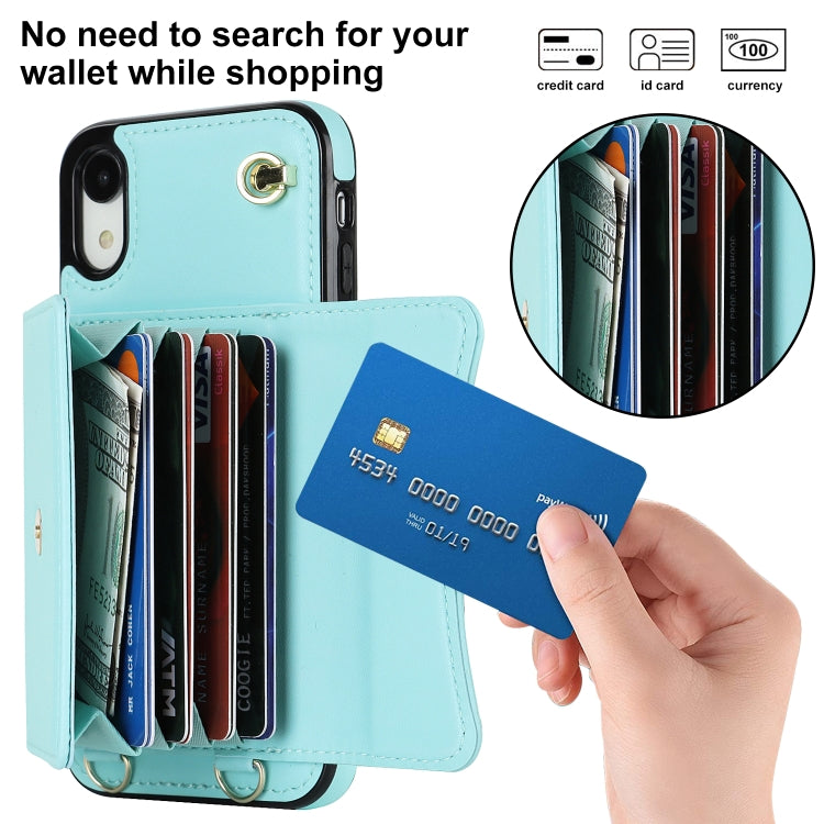 For iPhone XR RFID Card Slot Phone Case with Long Lanyard