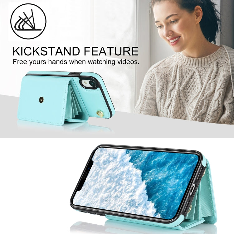 For iPhone XR RFID Card Slot Phone Case with Long Lanyard