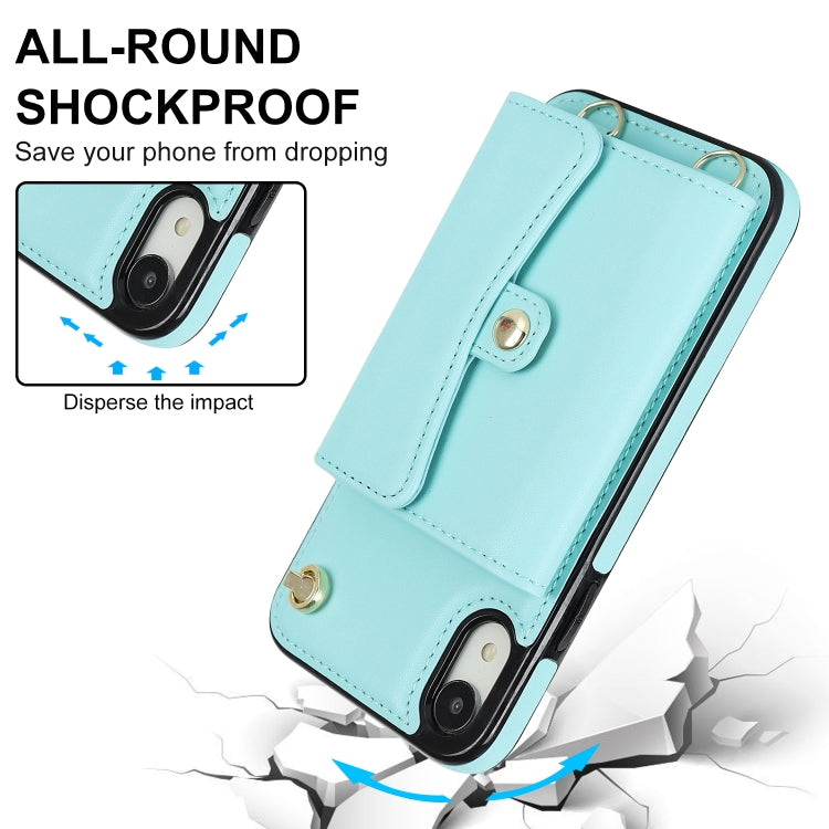 For iPhone XR RFID Card Slot Phone Case with Long Lanyard