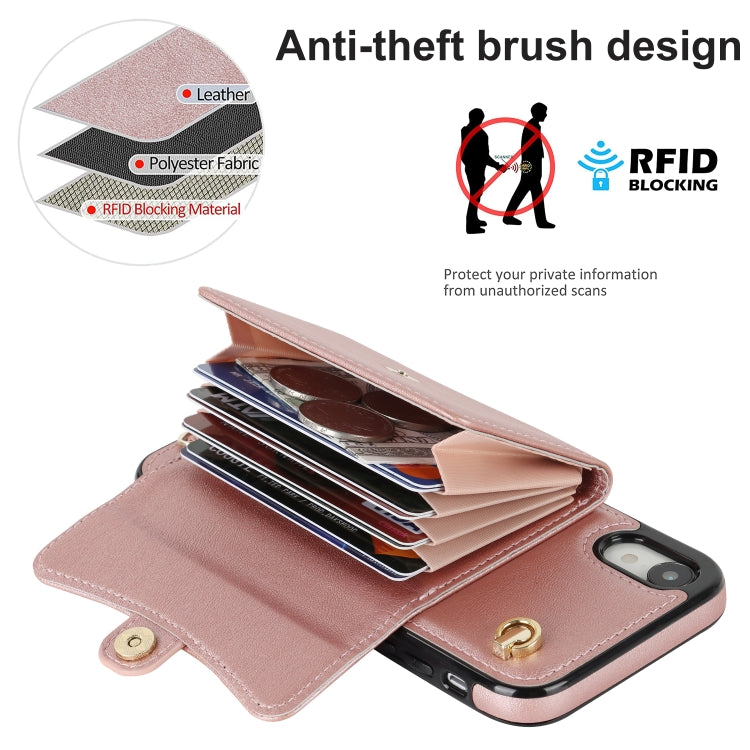 For iPhone XR RFID Card Slot Phone Case with Long Lanyard