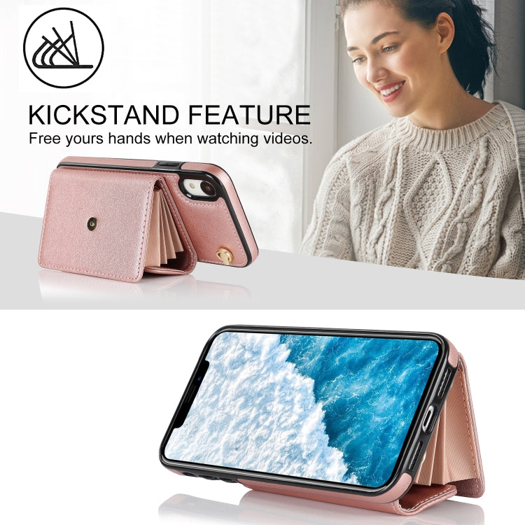 For iPhone XR RFID Card Slot Phone Case with Long Lanyard