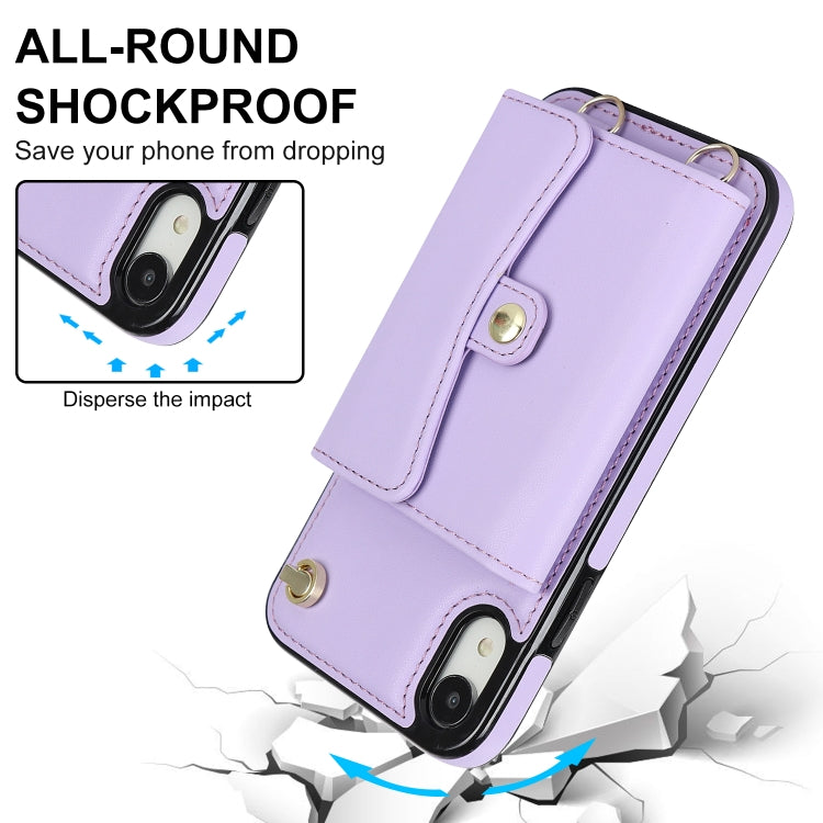For iPhone XR RFID Card Slot Phone Case with Long Lanyard