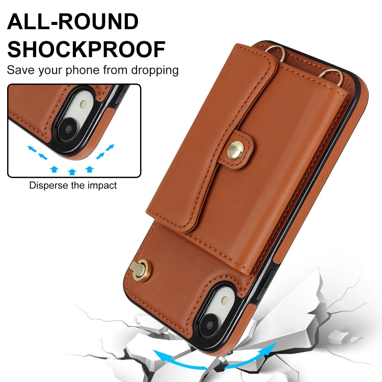 For iPhone XR RFID Card Slot Phone Case with Long Lanyard
