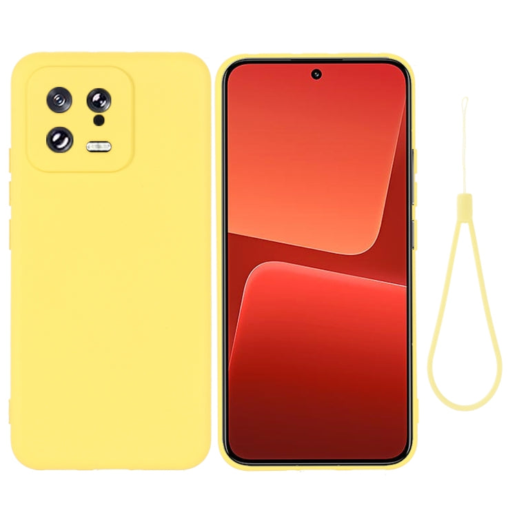 For Xiaomi 13 Pure Color Liquid Silicone Shockproof Phone Case