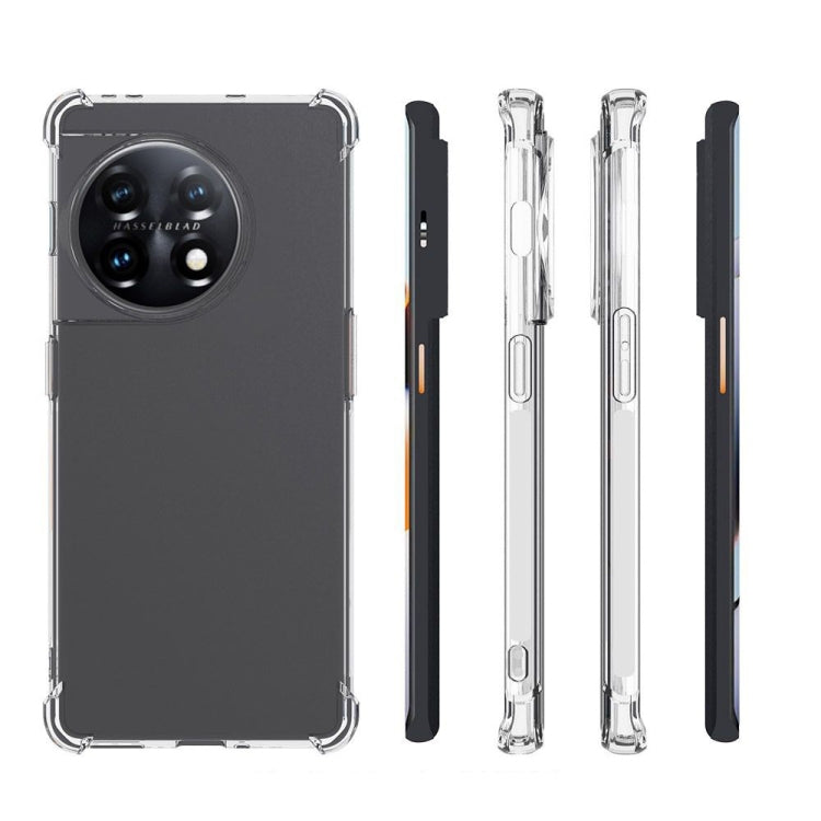 For OnePlus 11R 5G Shockproof Non-slip Thickening TPU Phone Case(Transparent)