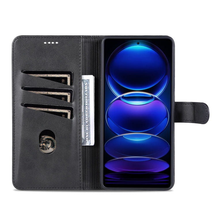 For Xiaomi Redmi Note 12 Pro+ 5G Global / China / Note 12 Explorer AZNS Skin Feel Calf Texture Flip Leather Phone Case
