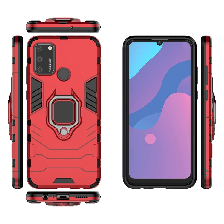 For Huawei Honor 9A PC + TPU Anti-fall Protective Case with Magnetic Ring Holder