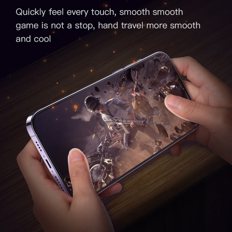 For iPhone 14 Plus/13 Pro Max TOTU AB-075 Gaming Frosted Full Screen Tempered Film with Dust Removal Chamber