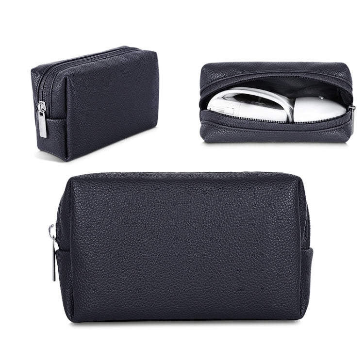 Leather Power Pack Charger Data Cable Mouse Digital Storage Bag