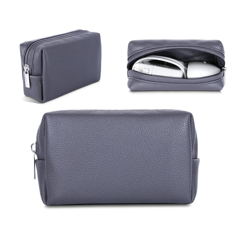 Leather Power Pack Charger Data Cable Mouse Digital Storage Bag