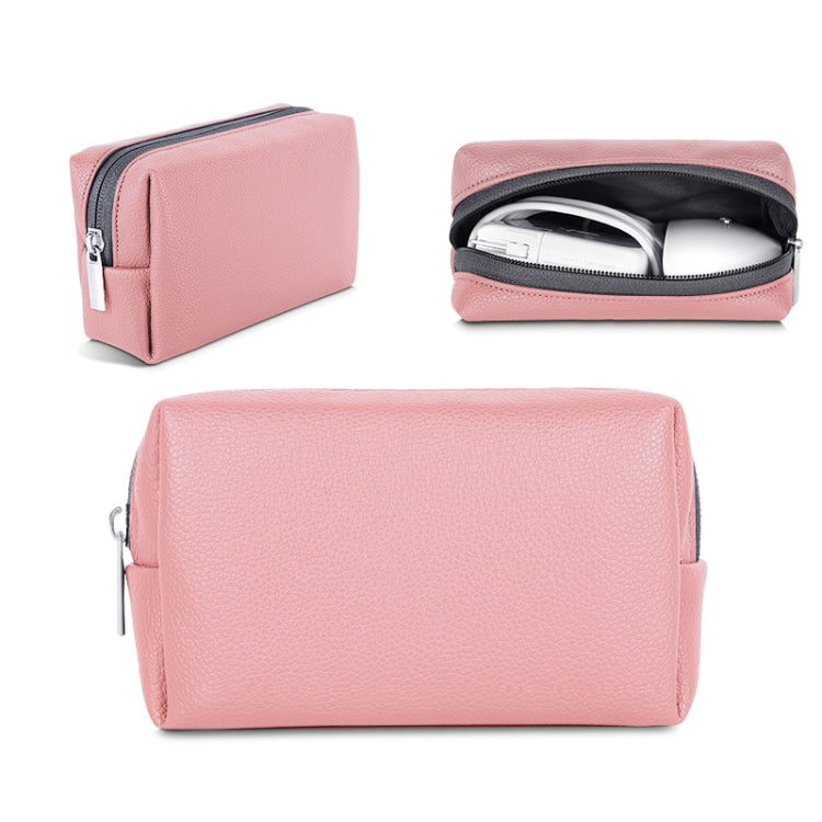 Leather Power Pack Charger Data Cable Mouse Digital Storage Bag