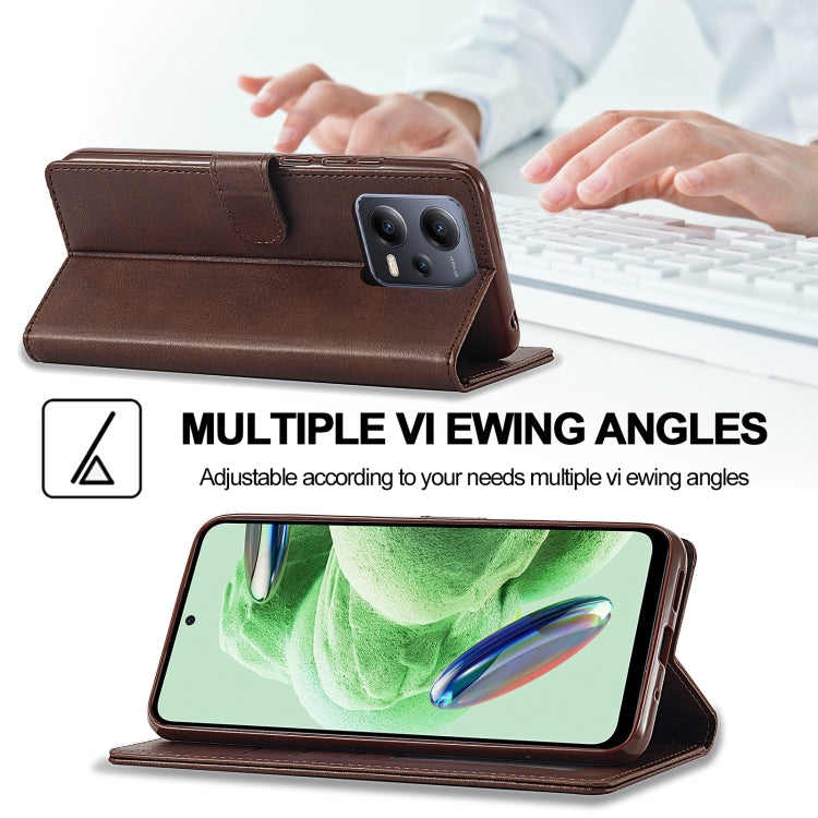 For Xiaomi Redmi Note 12 5G/Poco X5 LC.IMEEKE Calf Texture Horizontal Flip Leather Case