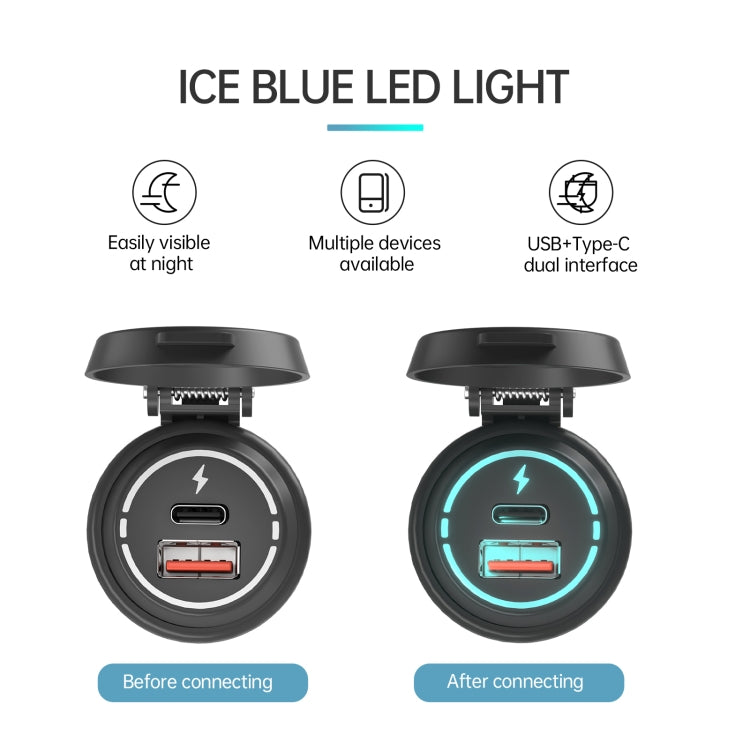ZH-1786A2 QC3.0 USB-A + Type-C Dual Interface Car Charger, Cable Length: 60cm