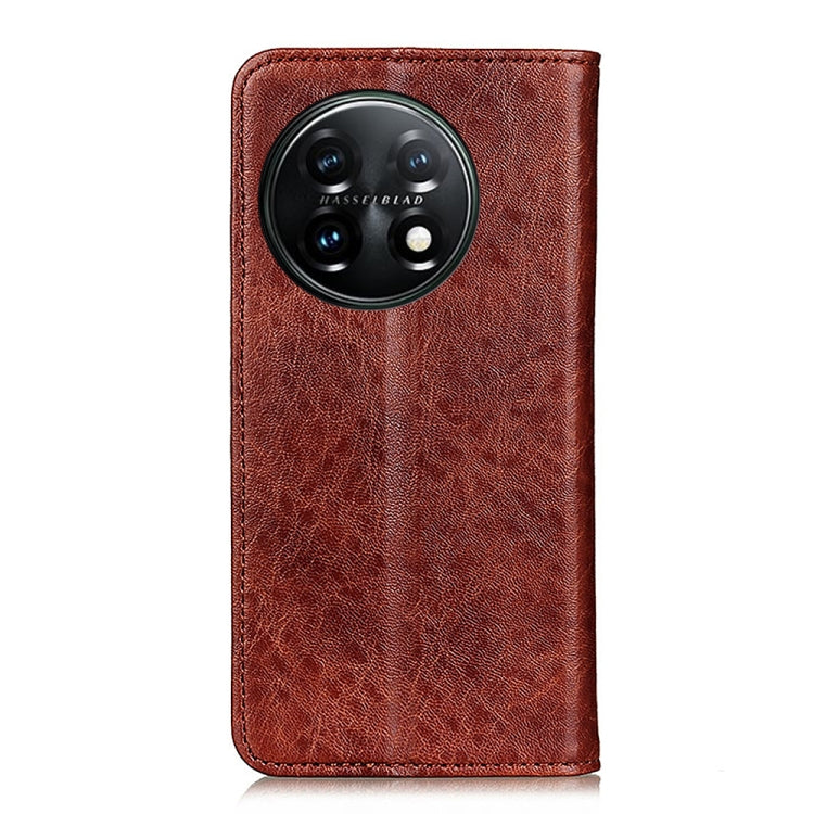 For OnePlus 11 5G Magnetic Crazy Horse Texture Leather Phone Case
