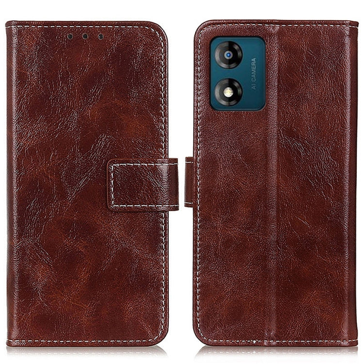 For Motorola Moto E13 4G 2023 Retro Crazy Horse Texture Leather Phone Case