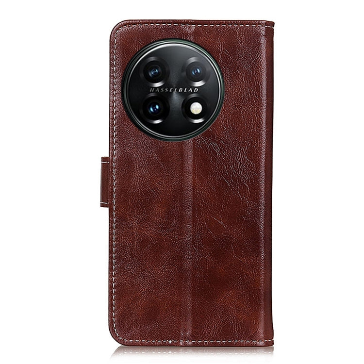 For OnePlus 11 5G Retro Crazy Horse Texture Leather Phone Case