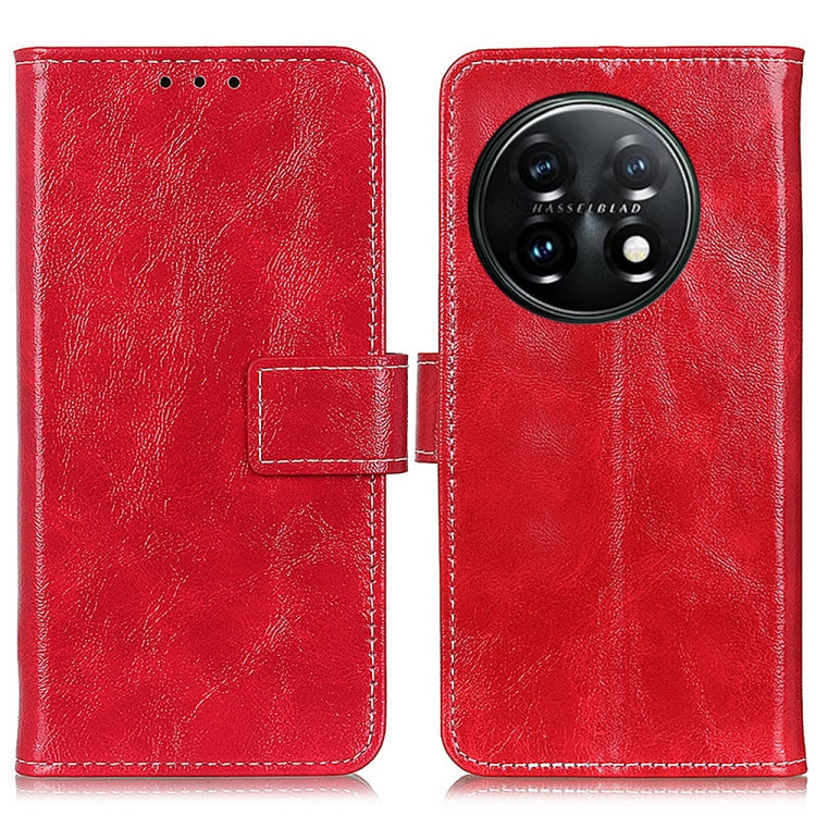 For OnePlus 11 5G Retro Crazy Horse Texture Leather Phone Case