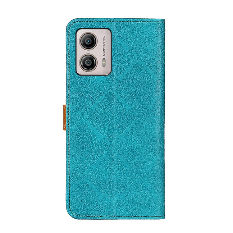 For Motorola Moto G53 5G European Floral Embossed Flip Leather Phone Case