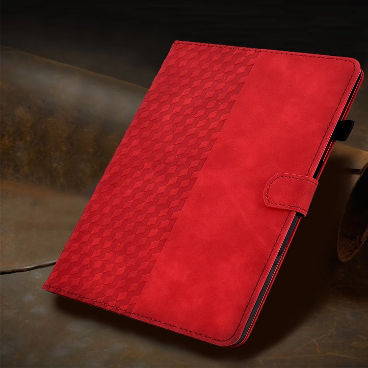 For iPad mini 5 / 4 / 3 / 2 / 1 Rhombus Embossed Leather Smart Tablet Case