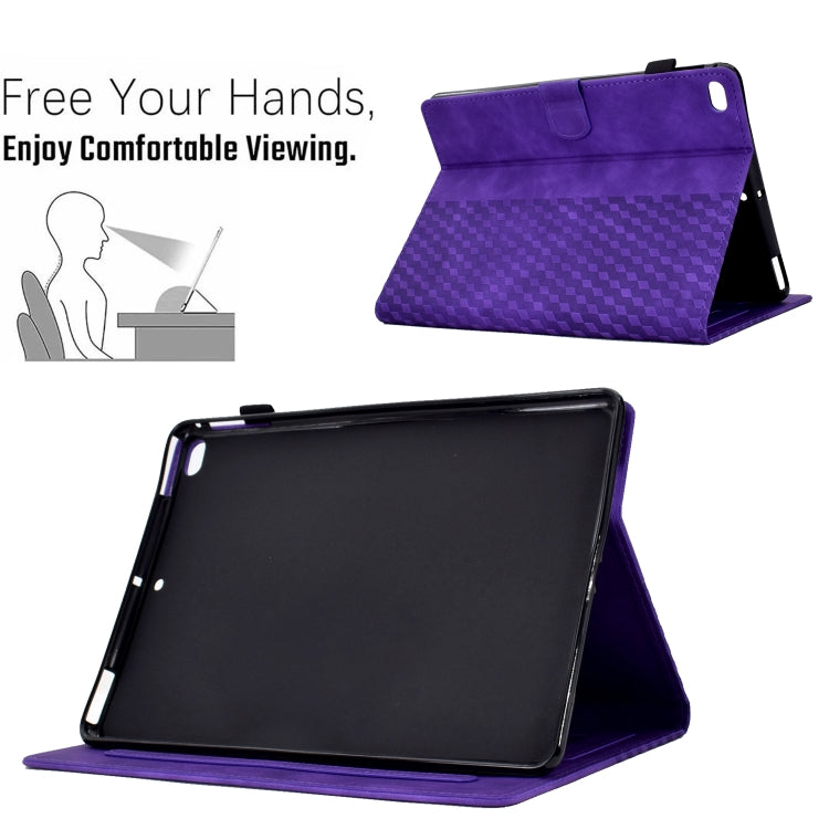 For iPad mini 5 / 4 / 3 / 2 / 1 Rhombus Embossed Leather Smart Tablet Case
