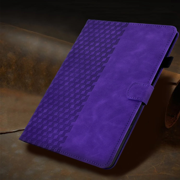 For iPad mini 5 / 4 / 3 / 2 / 1 Rhombus Embossed Leather Smart Tablet Case