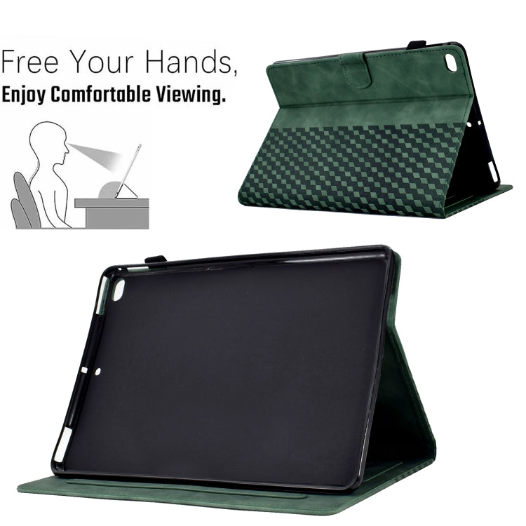 For iPad mini 5 / 4 / 3 / 2 / 1 Rhombus Embossed Leather Smart Tablet Case