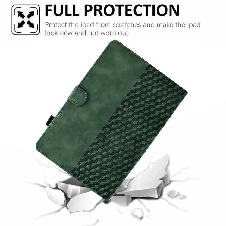 For iPad mini 5 / 4 / 3 / 2 / 1 Rhombus Embossed Leather Smart Tablet Case