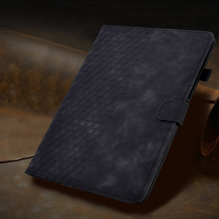 For iPad mini 5 / 4 / 3 / 2 / 1 Rhombus Embossed Leather Smart Tablet Case