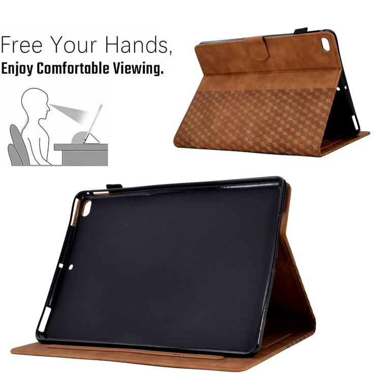 For iPad mini 5 / 4 / 3 / 2 / 1 Rhombus Embossed Leather Smart Tablet Case