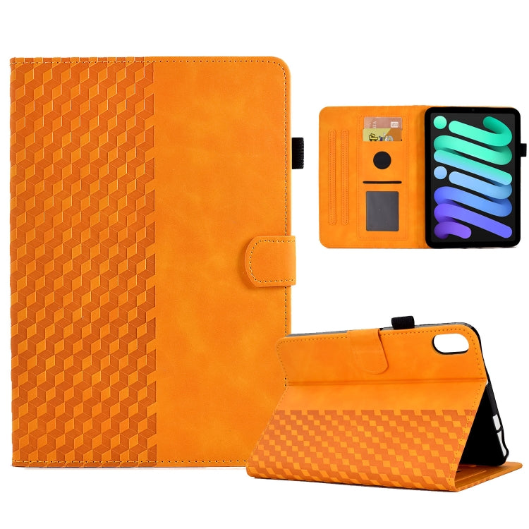 For iPad mini 6 Rhombus Embossed Leather Smart Tablet Case