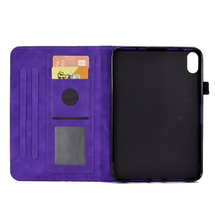 For iPad mini 6 Rhombus Embossed Leather Smart Tablet Case