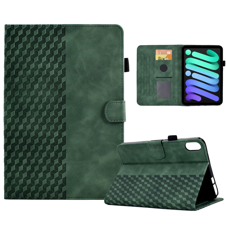 For iPad mini 6 Rhombus Embossed Leather Smart Tablet Case