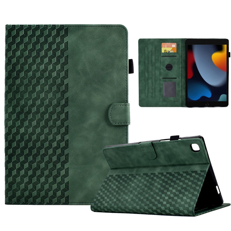 For iPad 10.2 2019 / 2020 / Air 10.5 2019 Rhombus Embossed Leather Smart Tablet Case