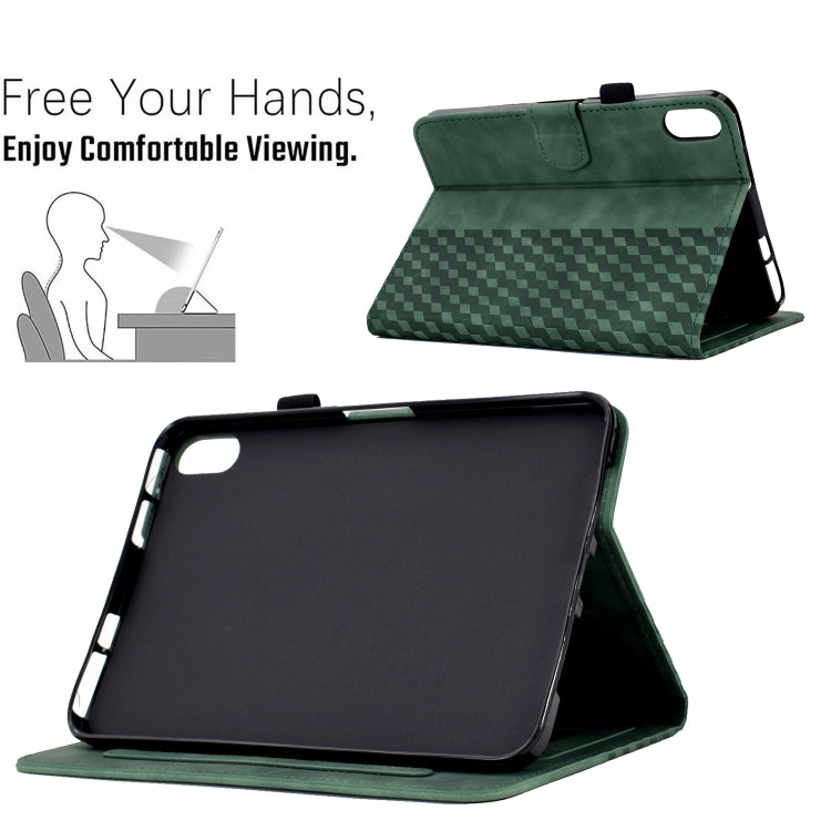 For iPad 10th Gen 10.9 2022 Rhombus Embossed Leather Smart Tablet Case