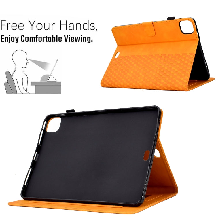 For iPad Pro 11 2018 / 2020 / 2021 Rhombus Embossed Leather Smart Tablet Case