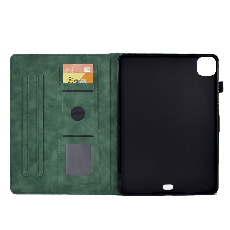 For iPad Pro 11 2018 / 2020 / 2021 Rhombus Embossed Leather Smart Tablet Case