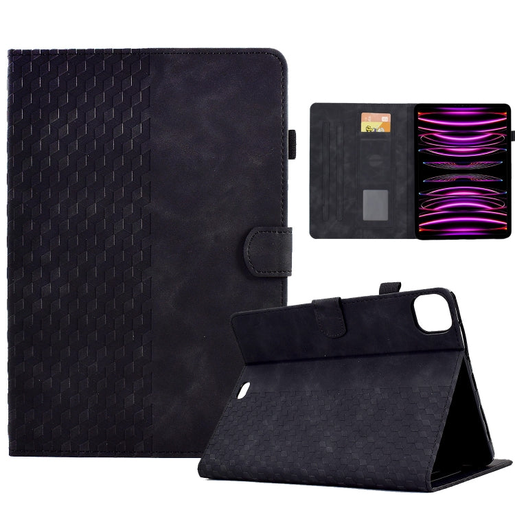 For iPad Pro 11 2018 / 2020 / 2021 Rhombus Embossed Leather Smart Tablet Case