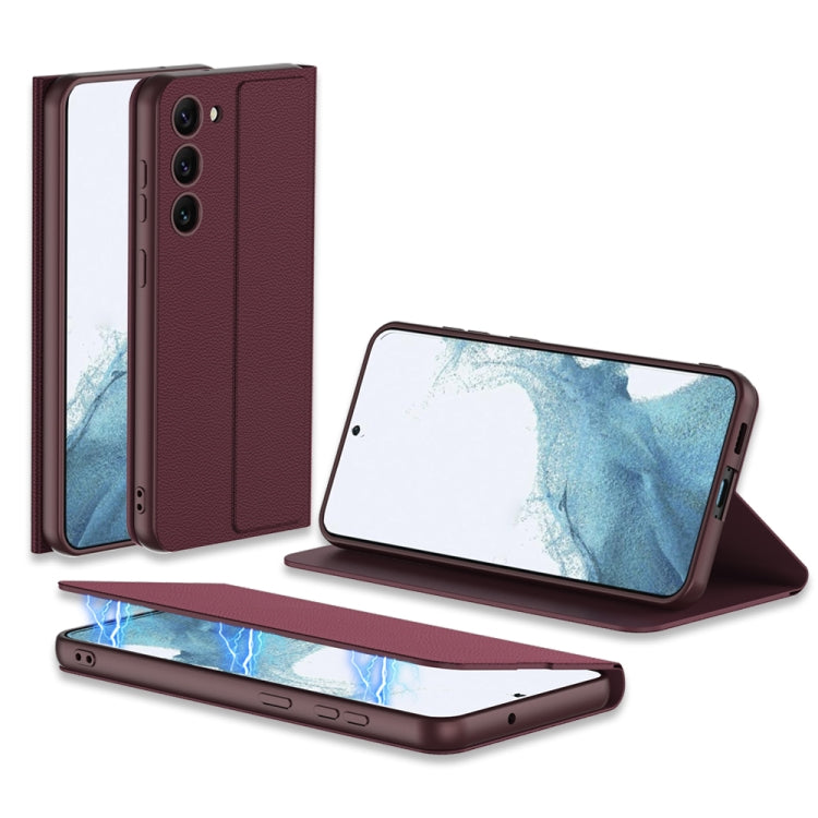 For Samsung Galaxy S23 5G GKK Magnetic Shockproof PU Phone Case