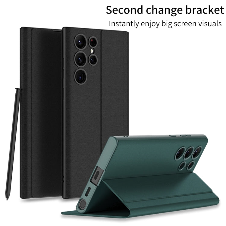 For Samsung Galaxy S23 Ultra 5G GKK Magnetic Shockproof PU Phone Case